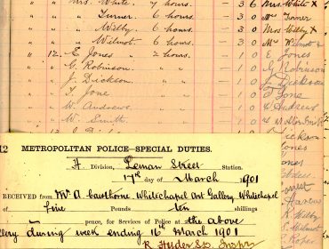 Another cashbook for 1st Exhibition 1901 - update Police