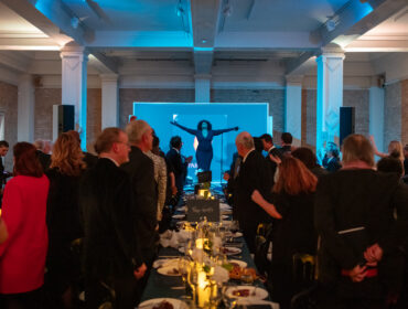 Photo of a performer at the Art Icon Gala Dinner