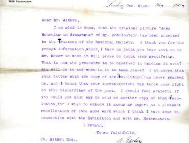 WAG_EAR_4_13_3 Letter from Chief Rabbi to Ch.Aitken -1906-1